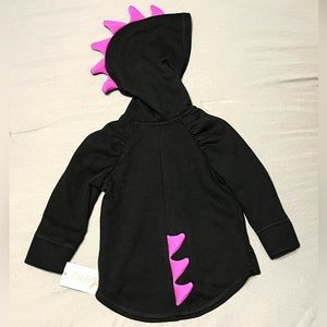 Cat & Jack Dino Dragon infant girls black hoodie size 12M Halloween